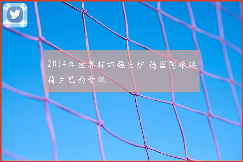 2014年世界杯四强出炉 德国阿根廷荷兰巴西晋级